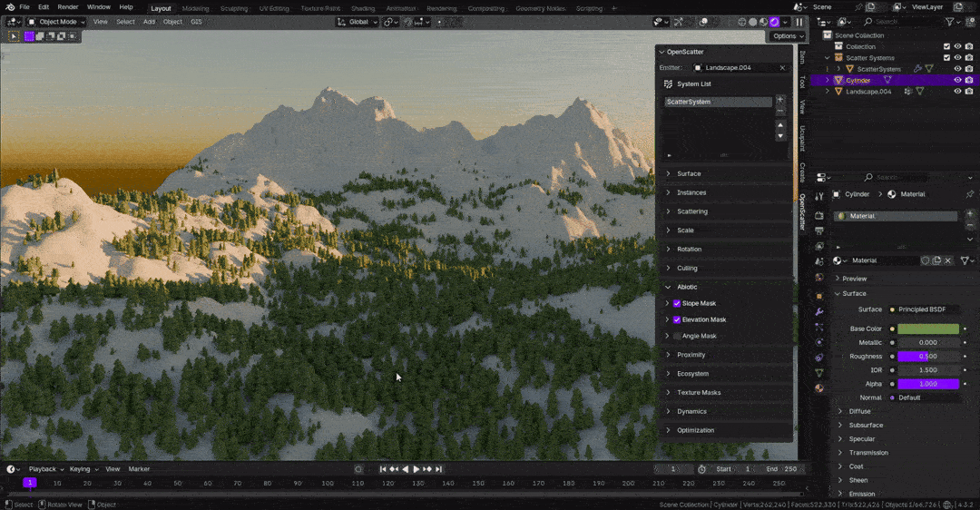 Blender插件 – 散射插件 Openscatter